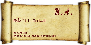 Müll Antal névjegykártya